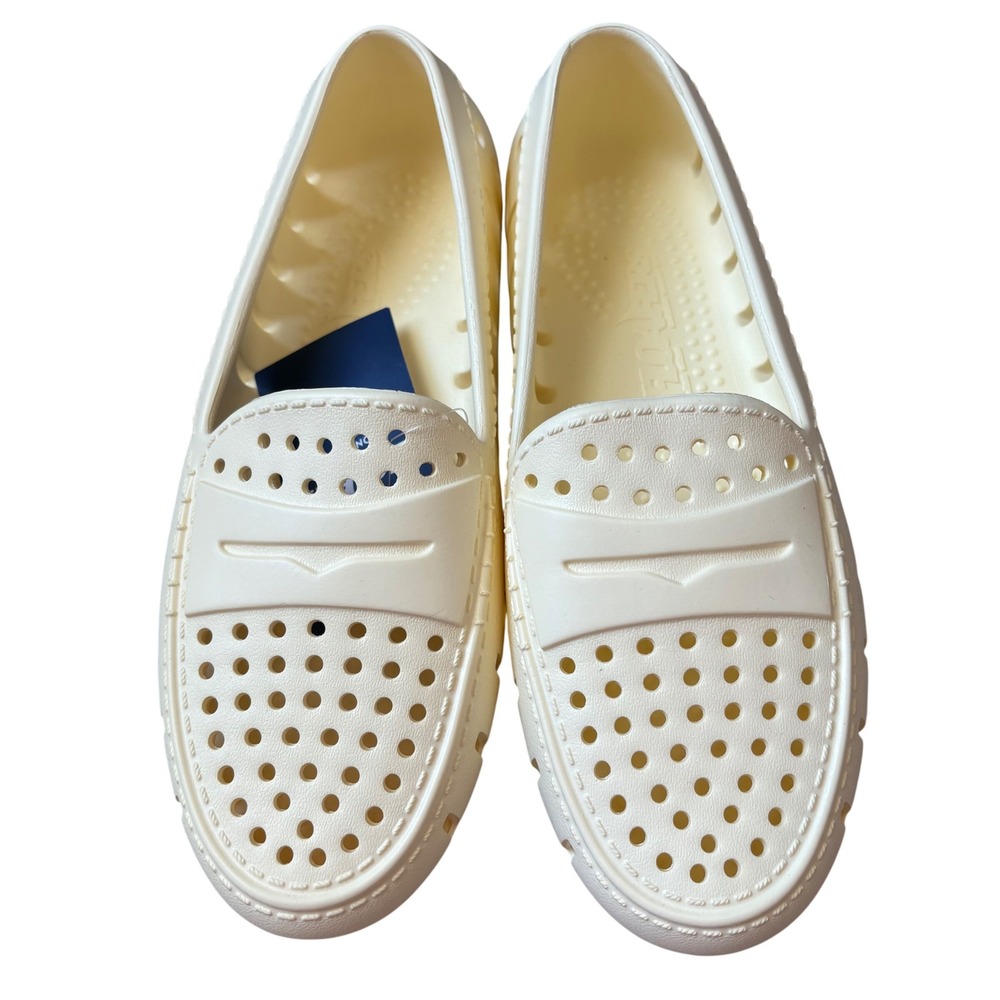 Floafers Mens Country Club Driver‎ Foam Penny Loafers Cream White Size 6 NWT